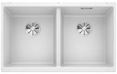 Immagine prodotto di BLANCO SUBLINE 350/350-U, SILGRANIT® PuraDur®, bianco, senza comando a distanza dello scarico