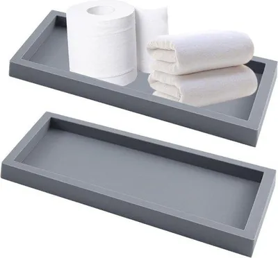 Produktbild von Graues Silikon-Diensttablett 20x10x18cm Dekorativ