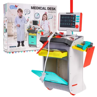 Zdjęcie produktu dla Wózek lekarski dla dzieci w wieku od 3 lat, funkcje interaktywne, akcesoria do EKG rentgenowskiego, od 20 szt.