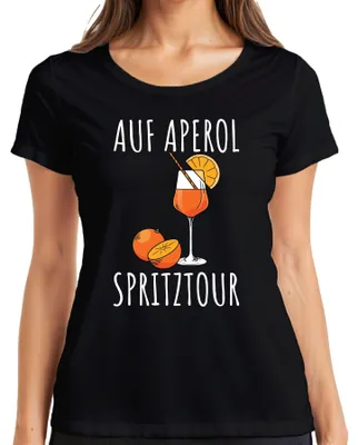 Obrázek produktu pro Aperol Spritz Spritztour Fanoušci letních koktejlů Vtipný nápis Dámské tričko, černá, S