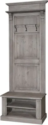 Produktbild von Casa Padrino Jugendstil Wand Garderobe mit Ablagefächer - Landhaus Stil Garderobenschrank