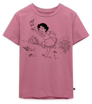 Produktbild von Spreadshirt Heidi Rennt Mit Schmetterling Kinder Premium T-Shirt, 122/128 (6 Jahre), Mauve
