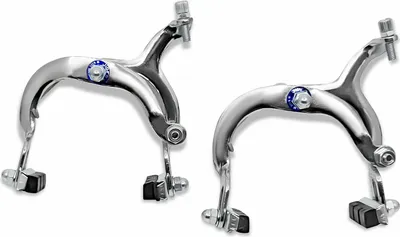 Produktbild von Retro Hufeisen Seitenzug Bremse Set klein aus Stahl fürs Vorderrad und Hinterrad