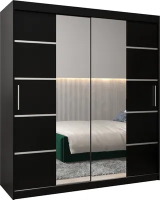Produktbild von Kleiderschrank, Schiebetürenschrank Schlafzimmer, Schrank mit Spiegel VERONA 4 180 cm