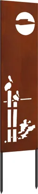 Produktbild von Garten Sichtschutz-Leinwand Rostig 32 x 140 cm Wetterfeststahl