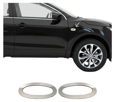 Image de Cadre de Clignotant pour Nissan Qashqai 2007-2014 en acier inoxydable 2Pcs, Image générée par une IA