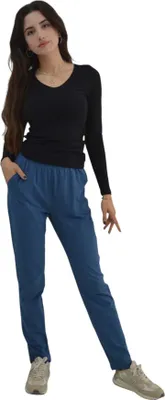 Produktbild von Pyjama Royyen 7475 Schlafhose Damen Nachtwäsche – PETROOL / L