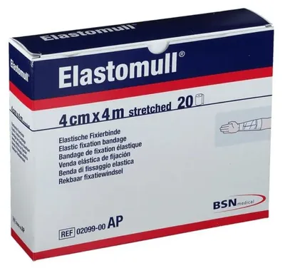 Produktbild von Elastomull, elastische Fixierbinde, 4m gedehnt, 6 cm, | Packung (20 Binden)