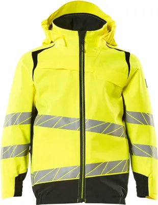 Produktbild von MASCOT 19901-449-1709-164, Jacke, Schwarz, Gelb, 80 cm, Polyester, 210 g/m², Nicht bleichen