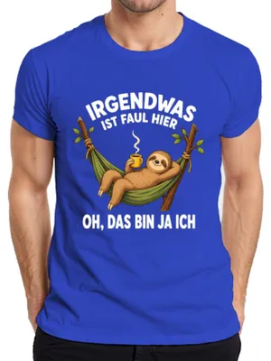 Obrázek produktu pro Něco tady nehraje. To jsem já. Tričko s nápisem "Sarkasmus", modré, velikost 3XL