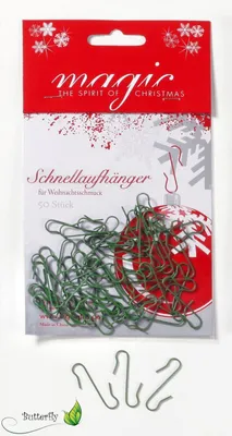 Produktbild von Kugelaufhänger für Christbaumkugeln 50 Stk grün