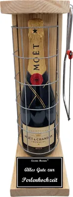 Produktbild von Moet - Alles Gute zur Perlenhochzeit - Eiserne Reserve Gitterkäfig Geschenk zur Perlenhochzeit