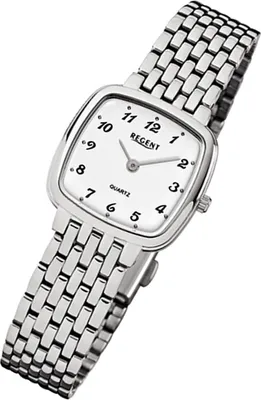 Produktbild von Regent Damen Stahlarmband Uhr silber F-520 Quarzuhr URF520