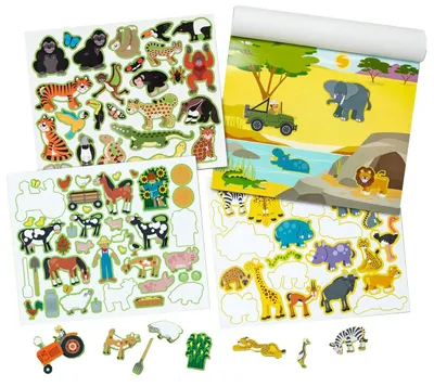 Zdjęcie produktu dla Naklejki wielokrotnego użytku: zwierzęta, przyroda, krajobrazy – 150 sztuk. Melissa&Doug