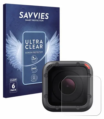 Produktbild von 6x Für GoPro Hero 5 Session Linse (Gehäuse) Schutzfolie Savvies Displayschutz Display Schutz Folie Klar Transparent
