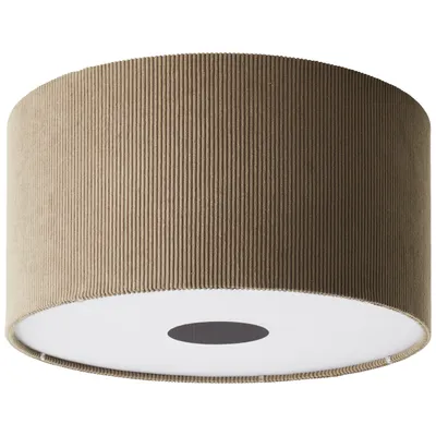 Produktbild von Retro Deckenlampe, Cord, Stoff, E27, 45cm, dekorativ, grau