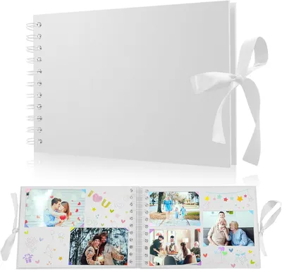 Immagine prodotto di Album fotografico con 60 pagine nere, ideale per scrapbooking, copertina rigida