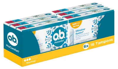 Produktbild von o.b. ProComfort Normal, Tampons für mittlere bis stärkere Tage mit Dynamic Fit Technologie und SilkTouch Oberfläche, für ultimativen Komfort und zuver