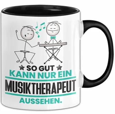 Produktbild von Musiktherapeut Geschenk Tasse So Gut Kann Nur Ein Musiktherapeut Aussehen Geschenkidee Kaffee-Becher (Schwarz)