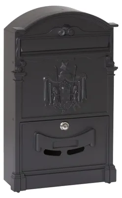 Immagine prodotto di Cassetta postale in alluminio, stile classico, formato M (DIN A4), colore nero