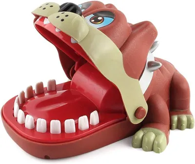Productafbeelding van Tandarts bite finger speelgoed - Grappig tricky tafelblad spel voor interactieve - Verjaardag gunst (Shar-Pei dog)