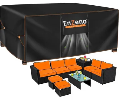 Obrázok produktu pre Poťah na záhradný nábytok, vodotesný, vhodný na zimu, 420D Oxford, obdĺžnikový tvar, rozmer 280x220x90 cm