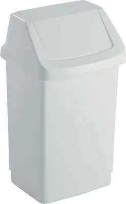 Image de Poubelle avec couvercle - 30 x 55 x 28 cm / blanc / 25 litres