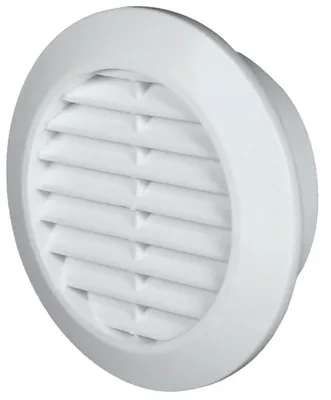 Image de Grille de ventilation ronde Ø 70 mm - Blanc - Avec moustiquaire - Pour air entrant et sortant