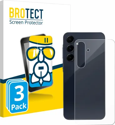 Produktbild von 3x BROTECT Schutzglas für Samsung Galaxy A55 5G (Rückseite) Schutzfolie Panzer Folie Glas Display Schutz klar
