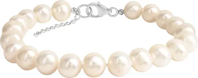 Produktbild von V Armband 925/- Sterling Silber 19+3cm weiß Perle 380260005-3