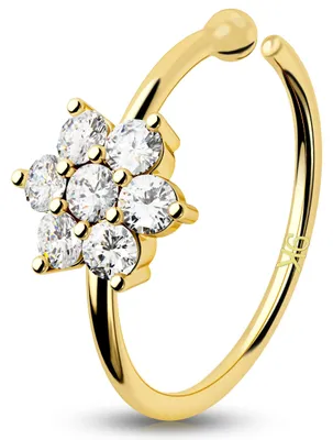Productafbeelding van spiercing 0.8mm - 9ct Cubic Zirconia Geelgoud voor Vrouwen
