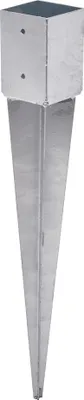 Produktbild von TRIBECCO®Pfostenträger Einschlagbodenhülse 101 x 101 mm Länge 750 mm Feuerverzinkt Einschlaghülse für Vierkantholzpfosten Bodenhülse Anker Stahl Bodenanker