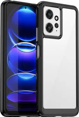 Immagine prodotto di Custodia per Xiaomi Redmi Note 12 4G trasparente, antiurto TPU silicone custodia protettiva nero