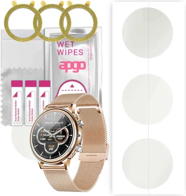 Produktbild von apgo 3 Stück Schutzfolie, Matt, kompatibel mit Fitonme HH85 Smartwatch, Hydrogel Displayschutzfolie mit Positionierhilfe, Displayfolie, robust und kratzfest