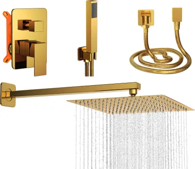 Produktbild von Granitan | Duschset Paje - Unterputz - Gold - Minimalistisches Design - Hochwertige Materialien