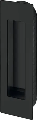 Produktbild von Marchesi Schiebetürmuschel eckig 155 x 45 x 2 mm Edelstahl schwarz  Einlassmaß 150 x 40 x 19 mm