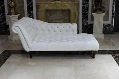 Image de Chaise Lounge Chesterfield Coussin Chaise longue en cuir Canapé Chaiselounge Immédiatement