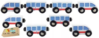 Produktbild von VIGA Magnetischer Holz-Expresszug mit Waggons