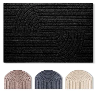 Productafbeelding van Binnen- en buitenmat, 50x80 cm, zwart, antislip, vuilafschermende mat