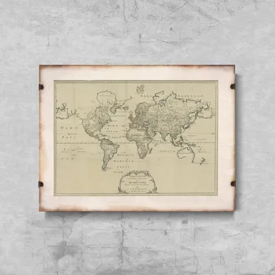 Produktbild von Poster - Canvas - Leinwand - 84,1 cm x 59,4 cm - Fotoposter - Leinwandkunst - Alte Karte Zimmermann