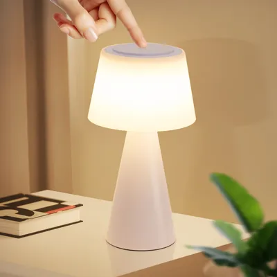 Image de ZMH Lampe de table Batterie Lampe de chevet LED 3600mhA Sans fil Lampe de table Touch Lampe à intensité variable avec USB Rechargeable Blanc Batterie Lampes de table pour Salon Moderne Chambre à coucher Extérieur