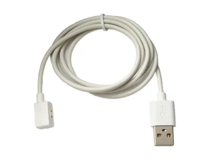 Zdjęcie produktu dla SYSTEM-S Kabel USB 2.0 100 cm do ładowania Xiaomi 8 Pro Watch i adapter Redmi Band 2 w kolorze białym