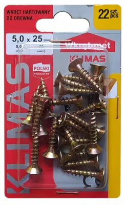 Immagine prodotto di Viti temprate 5,0x25 mm - 22 pezzi croce