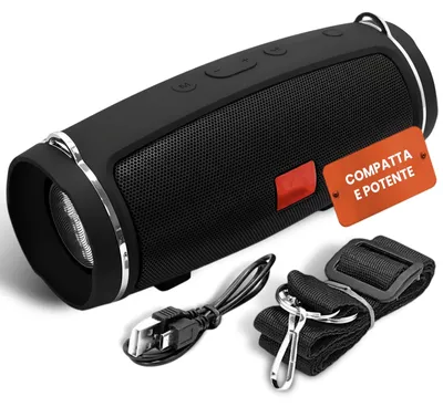 Immagine prodotto di Altoparlante portatile - Impermeabile - 18 x 18 x 9 cm - Con microfono e vivavoce