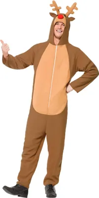 Image de Smiffys - Costume homme/femme unie - Design de Noël SM923 (XL) (Marron)