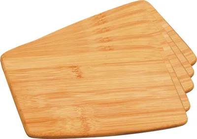 Produktbild von 5 Stück Frühstücksbrettchen, Bambus - 23 x 15cm