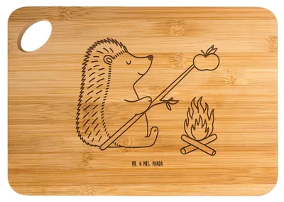 Produktbild von Mr. & Mrs. Panda Frühstücksbrettchen Igel Grillen - Transparent - Geschenk, Schneidebrett, Holzbrettchen, Spruch, Brett, Arbeitslos, Hackbrett, Ziele, Motivation