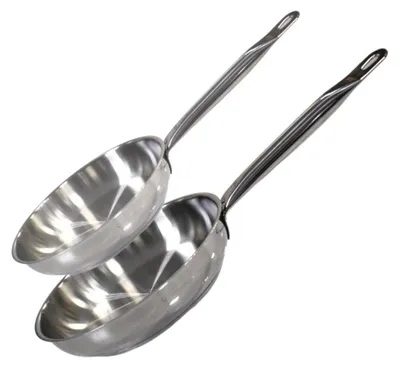 Image de Lot de 2 poêles inox de 24 cm et 28 cm Elo Profi Therm