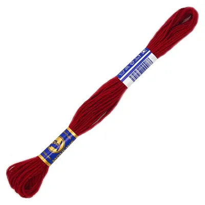 1 Docke Stickgarn 2g / Sticktwist 100 % Baumwolle Stickerei dunkelrot