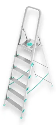 Immagine prodotto di Scala multiuso alta in alluminio stabile e resistente con gradini antiscivolo e piattaforma ampia Libellula - 6 gradini - 51x111xH189 cm